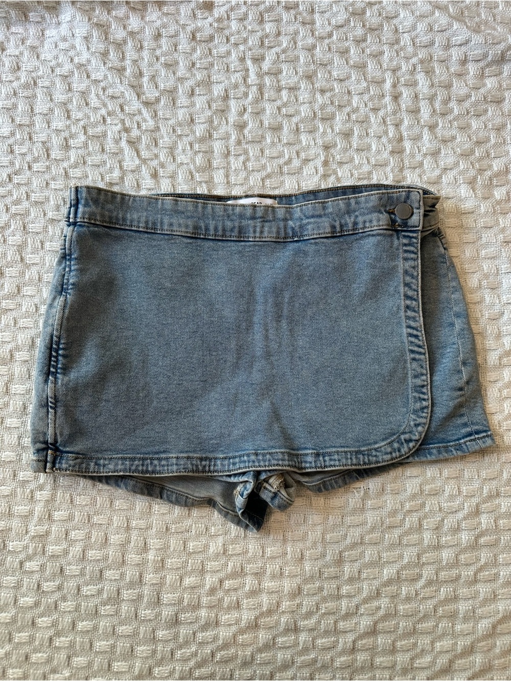 Pull&Bear Light Blue Denim Skort Shorts Women’s Size XL